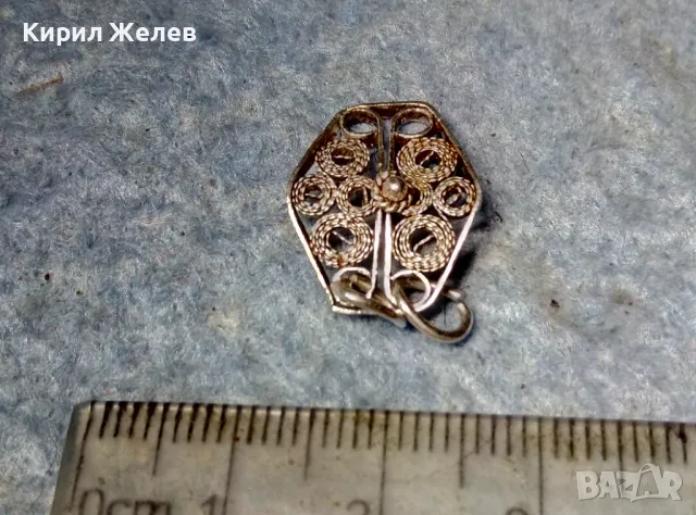 ЕЛЕМЕНТ от СТАРИННА ФИЛИГРАННА СРЕБЪРНА ГРИВНА СРЕБРО ВИСОКА ПРОБА РЪЧНА МАЙСТОРСКА ИЗРАБОТКА 36850, снимка 3 - Антикварни и старинни предмети - 48987472