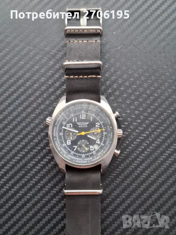 Мъжки часовник Aviator World Time Chronograph, снимка 3 - Мъжки - 56068447