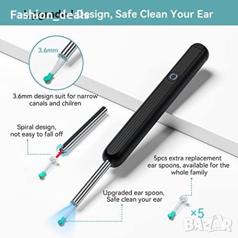 Нов Комплект за отстраняване на ушна кал/Ендоскоп за iPhone Ipad Android, снимка 6 - Други - 41588974