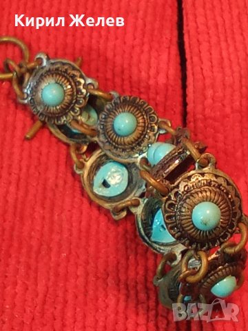 19 век ВЪЗРОЖДЕНСКА ТЮРКОАЗЕНА БРОНЗОВА ПОСРЕБРЕНА ЕТНОГРАФСКА ГРИВНА РЪЧНА ИЗРАБОТКА СТАРА 57151, снимка 4 - Антикварни и старинни предмети - 33216261