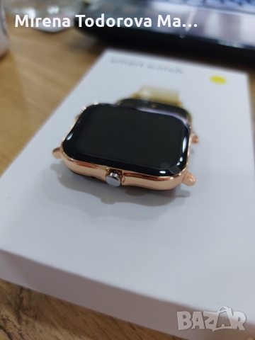 Смарт часовник  златисто розов, снимка 3 - Смарт часовници - 36042275
