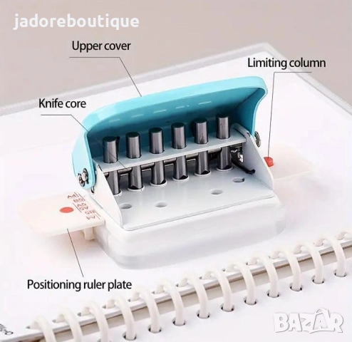 Пънч перфоратор с 6 дупки, снимка 2 - Ученически пособия, канцеларски материали - 53845308