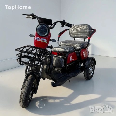 Електрическа Tриместна Tриколка X1 1800W - Червена 