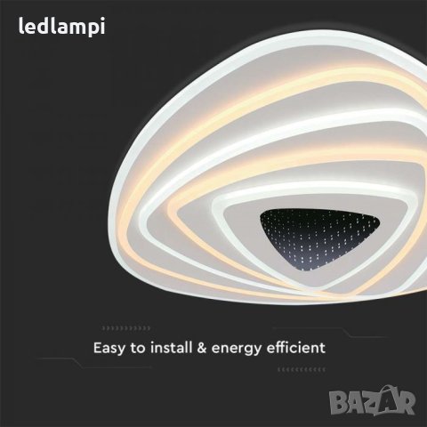 LED Плафониера 120W Димиране+Дистанционно Управление 3in1, снимка 4 - Лампи за таван - 42269973