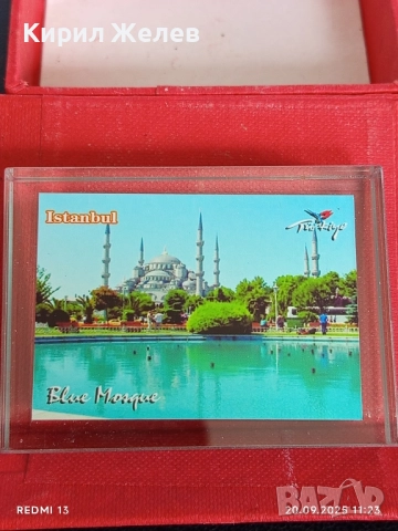 Сувенир от Истанбул Синята джамия стъкло много красив стилен дизайн 22798, снимка 4 - Други - 51776290