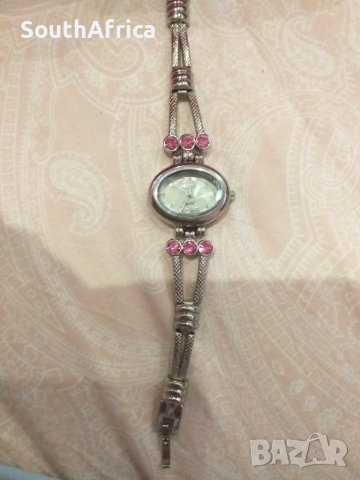 Часовник с розови камъни-Нов!, снимка 2 - Дамски - 38788797