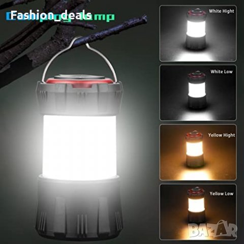 Нов Акумулаторен фенер за къмпинг туризъм риболов Светлина Факел, снимка 2 - Къмпинг осветление - 40118642