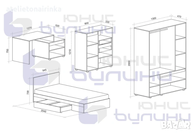 Детско обзавеждане Тоби, снимка 3 - Мебели за детската стая - 53629673