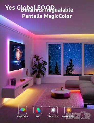 Lepro S1 AI LED лента 30м WiFi Alexa RGB, снимка 6 - Лед осветление - 53799570