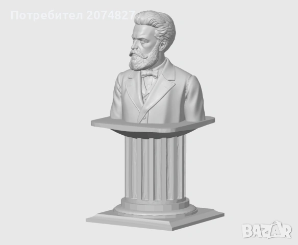 ХРИСТО БОТЕВ (бюст, статуетка), снимка 3 - Статуетки - 53453606