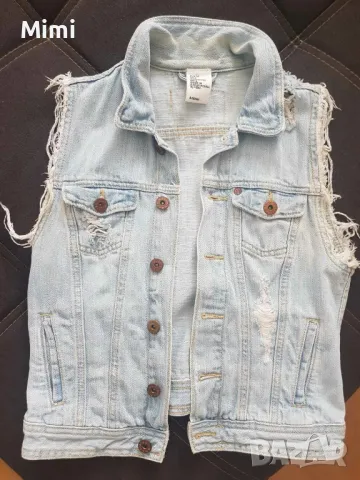 H&M Дънков елек S, снимка 1