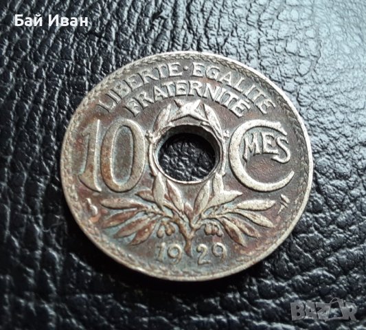 Стара монета 10 сантима 1929 г. Франция - красива !, снимка 5 - Нумизматика и бонистика - 42210847