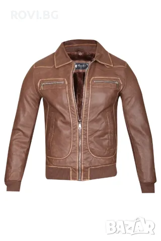 Мъжко зимно кожено яке – 3471, снимка 4 - Якета - 47473014