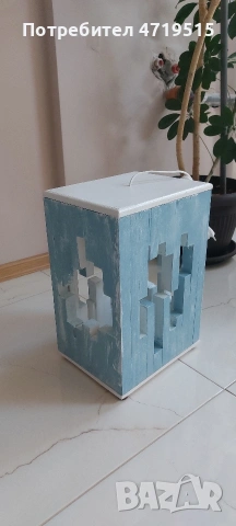 Настолна дървена лампа , снимка 2 - Настолни лампи - 53228337