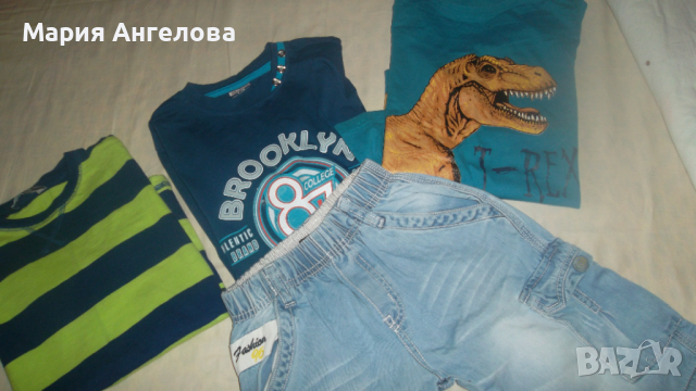 3 блузки и летни дънки за 7-8 год., снимка 10 - Детски комплекти - 36515951