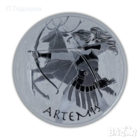 Сребро 1 oz Боговете на Олимп - АРТЕМИС 2023, снимка 1