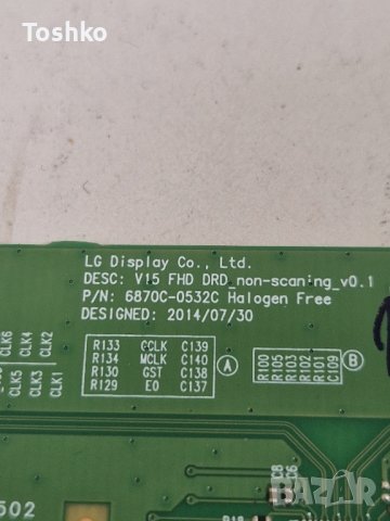 TCON BOARD 6870C-0532C ТВ LG 43LF632V, снимка 2 - Части и Платки - 42113567