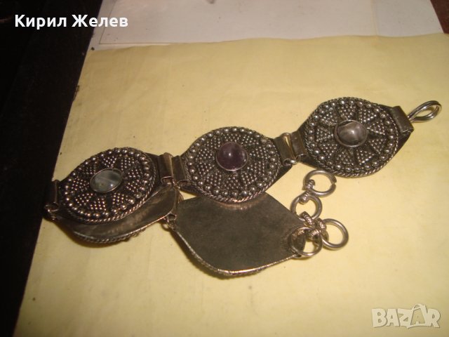 ОСМАНСКА СРЕБРИСТА НЕФРИТЕНА ЕТНО ГРИВНА 24775, снимка 5 - Гривни - 34424588