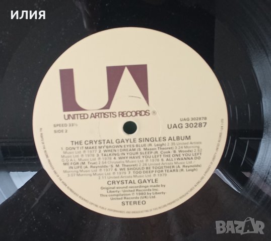 Crystal Gayle – 1980 - The Crystal Gayle Singles Album(United Artists Records – UAG 30287)(Country), снимка 3 - Грамофонни плочи - 44823540