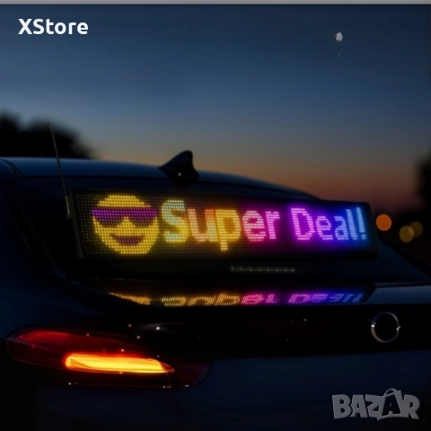 Динамичен мигащ екран с LED светлина за коли и реклами, снимка 6 - Аксесоари и консумативи - 52457789