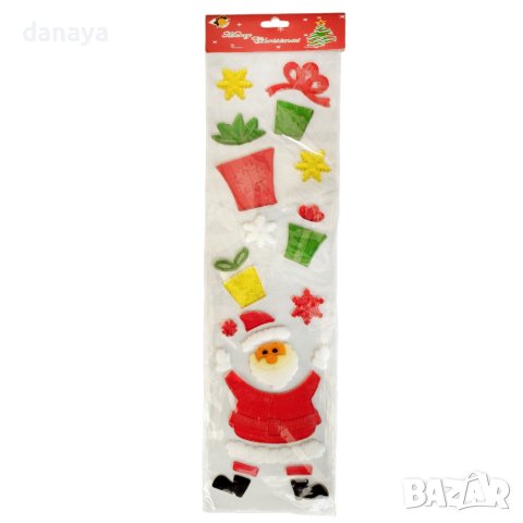 4155 Силиконов коледен стикер за прозорец Дядо Коледа, снимка 3 - Декорация за дома - 42604903