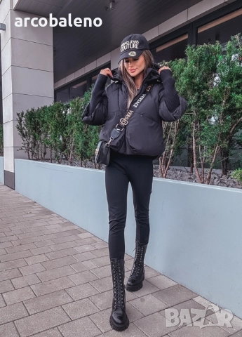 Ватирано дамско яке с качулка и ръкави тип пуловер , снимка 9 - Якета - 51782350