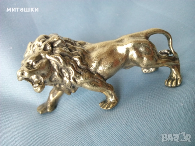 Бронзова статуетка лъв, снимка 5 - Други ценни предмети - 52946751