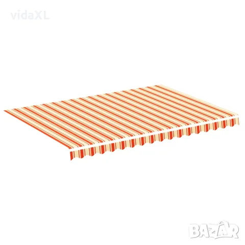 vidaXL Резервен плат за тента, жълт и оранжев, 350x250 см, полиестер