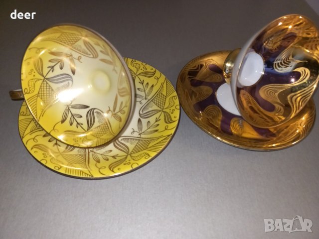 Сто годишни  баварски порцеланови чаши, снимка 4 - Чаши - 44385840