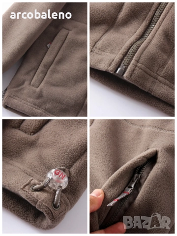 Мъжко топло удебелено поларно яке, 5цвята , снимка 7 - Якета - 52020014