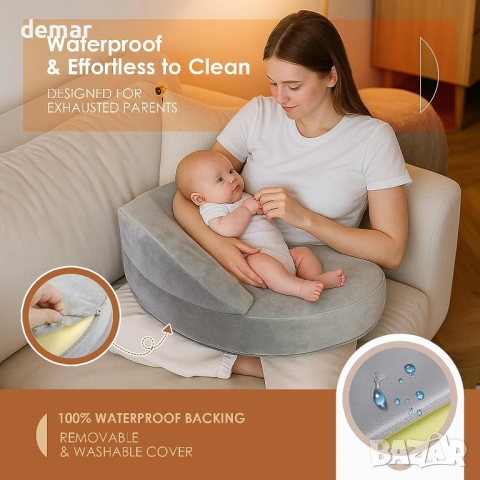 Възглавница за кърмене от мемори пяна OPAFOBEF - подходяща за всички, сваляем калъф, снимка 4 - Други - 51950920