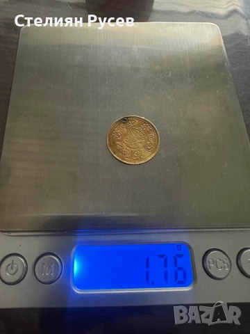  1.78 гр пендар монета златна / златно / злато / GOLD / 21 карата   Turkey. Mahmud II (1808-1839). H, снимка 6 - Други - 51137856