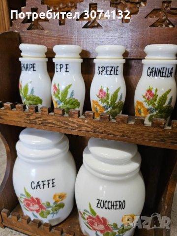 Етажерка за стена с буркани за подправки, снимка 4 - Етажерки - 40208179