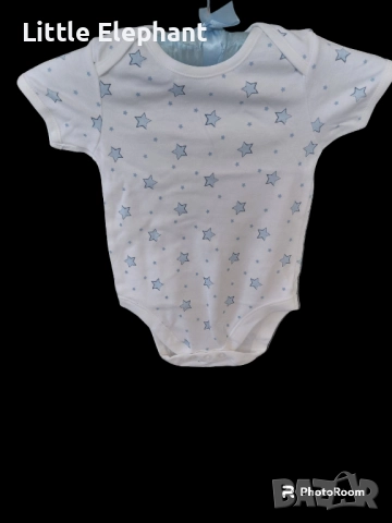 Боди с къс ръкав за 12-18 мес мом,окантени звездички,колекция"Stars",Англия/ново