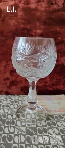 Български кристал, чаши за коняк , снимка 3 - Чаши - 48011867
