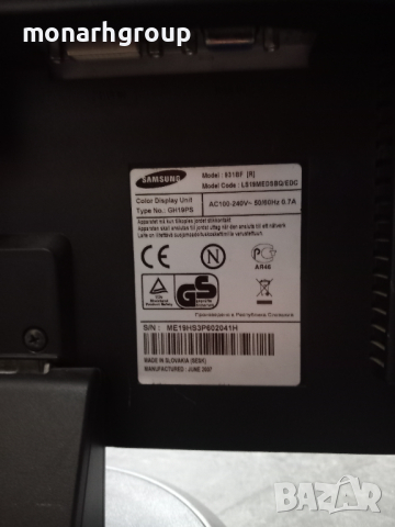 Монитор Samsung/931BF, снимка 4 - Монитори - 44545804