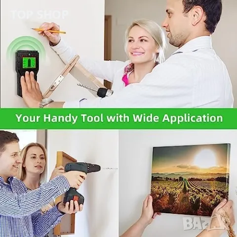 Нов 8 в 1 Стенен Скенер Детектор с LCD - Идеален за Дърво, Метал, Тръби, снимка 7 - Друга електроника - 49567101