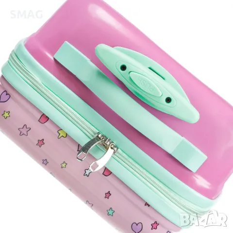 Детски Куфар с колелца за пътуване - Розов Еднорог 22л S_1226470, снимка 3 - Други - 50140032