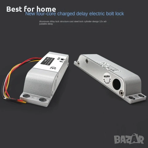 Електрическа ключалка Deadbolt 4 проводника DC12V, Mortise, снимка 3 - Други - 53405869