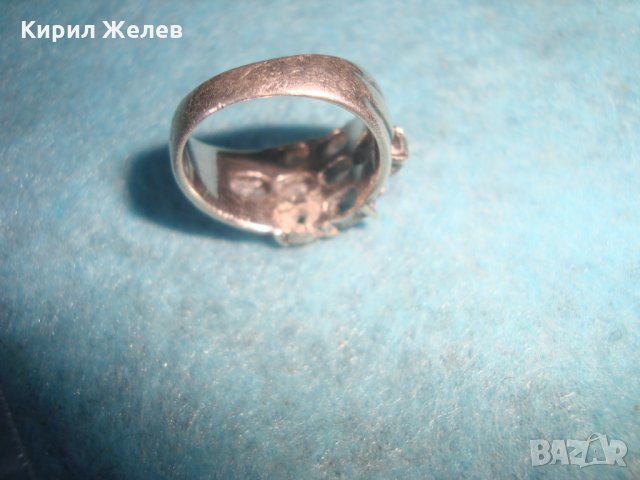 СРЕБЪРЕН МОДЕН ПРЪСТЕН РОДИРАНО СРЕБРО 925 с ФАСЕТИРАНИ ЦИРКОНИ 25851, снимка 12 - Пръстени - 35826201