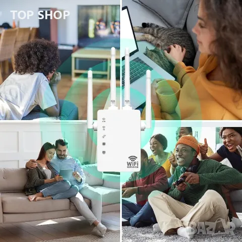 WiFi Extender 5G/4G Dual Band 1200Mbps, снимка 10 - Мрежови адаптери - 48498694