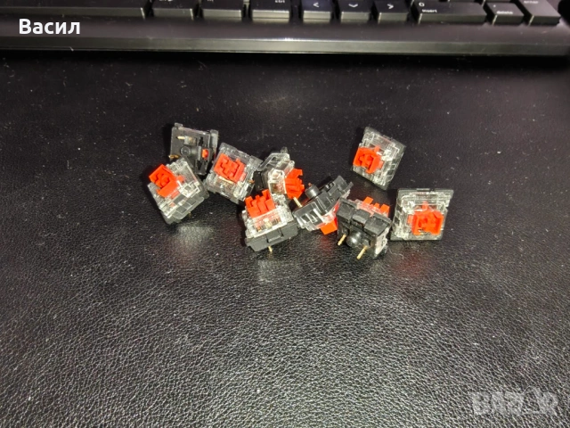 Outemu червени (тихи) менханични суичове за клавиатура - 2 пина, снимка 3 - Клавиатури и мишки - 53846166