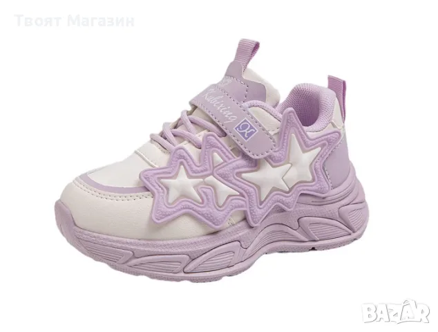 Детски спортни обувки "Star Style" – Лилави, снимка 6 - Детски маратонки - 55817435