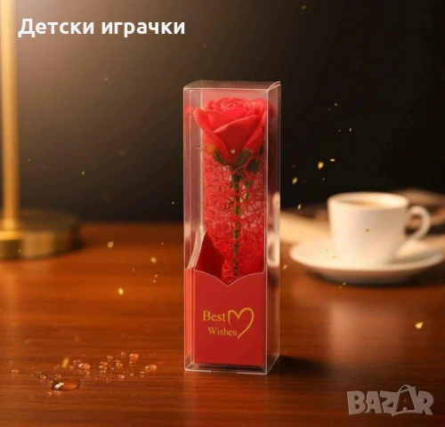Роза изкуствено декоративно цвете в кутия, за подарък, за жена , снимка 4 - Други - 53091461