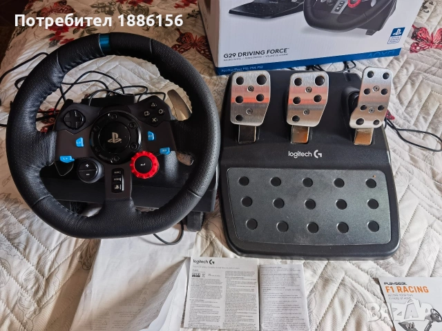logitech g29 перфектен, снимка 2 - Други игри и конзоли - 53872166