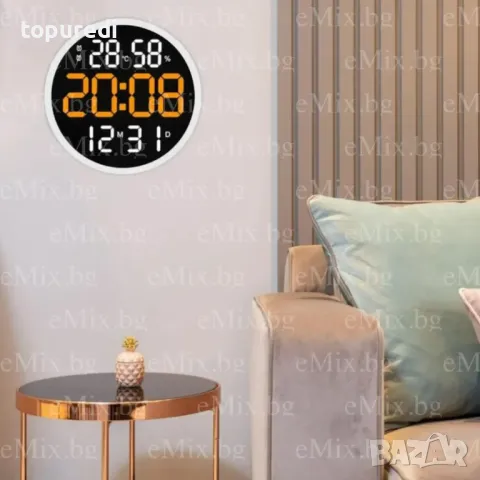 Кръгъл часовник с голям дисплей