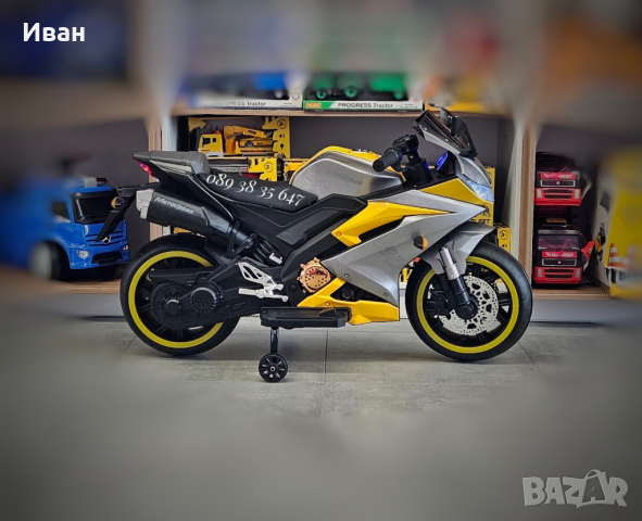 ТОП ЦЕНА!НОВО!Акумулаторен мотор Motocross с 12V батерия,кожена седалка,металик, снимка 4 - Детски велосипеди, триколки и коли - 44739622