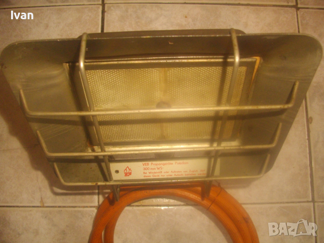 Газов Пропан-Бутан Отоплител Печка Пита-Старо Немско Качество-VEB-Коплект Маркуч/Редуцир Вентил VEB, снимка 5 - Други инструменти - 44682822