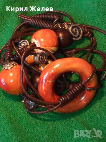 КОЛИЕ ЦВЕТНА АРТ КЕРАМИКА МНОГО КРАСИВА МАРКОВА ОГЪРЛИЦА 34734, снимка 14 - Колиета, медальони, синджири - 39192827