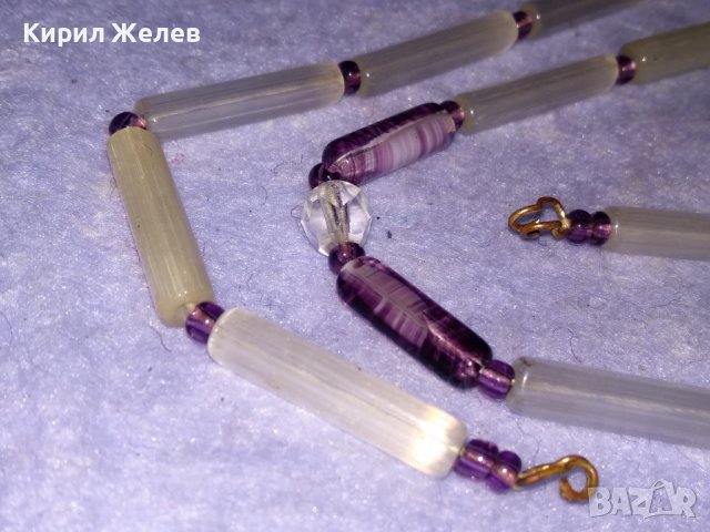 КРАСИВО СТАРО КОЛИЕ ОПУШЕН КРИСТАЛ КВАРЦ РЕТРО БИЖУ 34740, снимка 8 - Антикварни и старинни предмети - 39190515